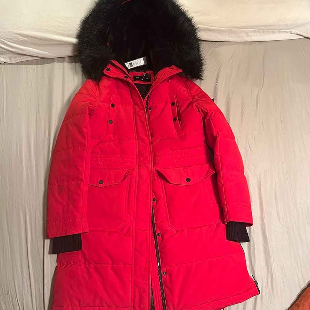 BCBG MAXARIA RED COAT